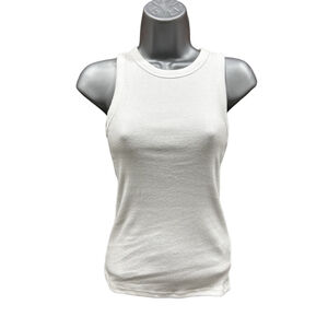 NWT J. Crew High-neck ribbed tank top in white size XS